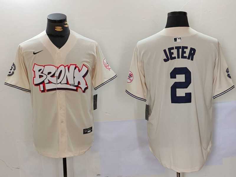 Men's New York Yankees #2 Derek Jeter Cream Limited Stitched Baseball Jersey,We sell and wholesale Men's New York Yankees #2 Derek Jeter Cream Limited Stitched Baseball Jersey on line form chian!